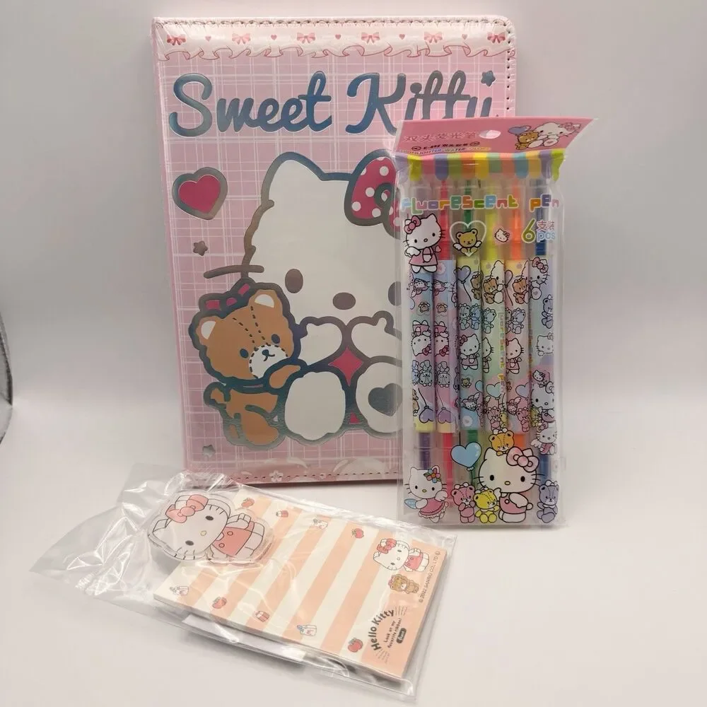 Sanrio Hello Kitty 10 Pcs. Premium Gift Set ~ Includes Licensed Ceramic Cup